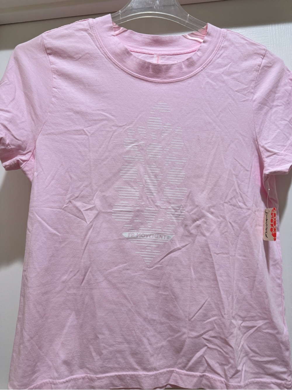 FP Movement by Free People Light Pink Graphic Short Sleeve Tee